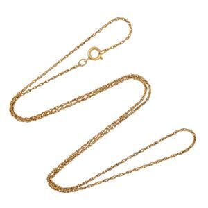 1/20 12K Yellow Gold Filled 1.0mm Rope Chain Necklace 18.5"